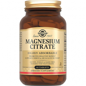 Solgar: Magnesium Citrate. Цитрат магния таб 1540мг №120 БАД