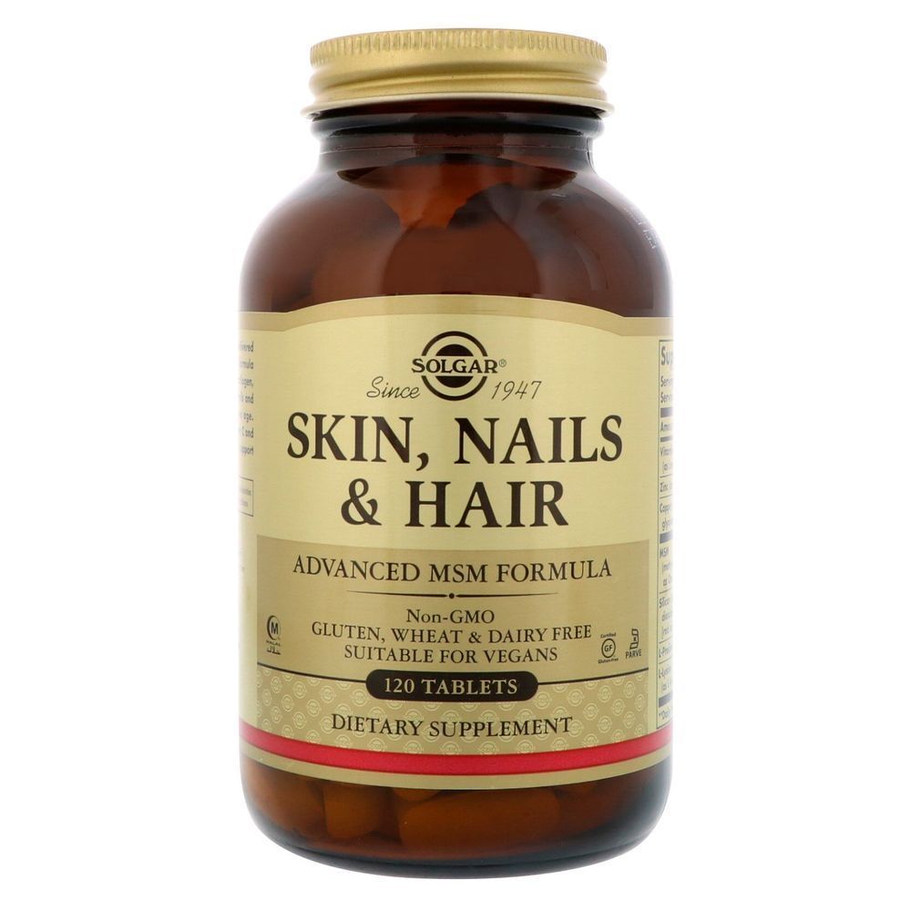 купить solgar: skin,nails&hair. кожа, ногти, волосы №120 бад