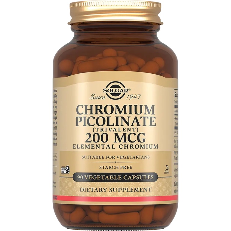 купить solgar: chromium picolinate 200mcg. пиколинат хрома капс 345мг №90 бад
